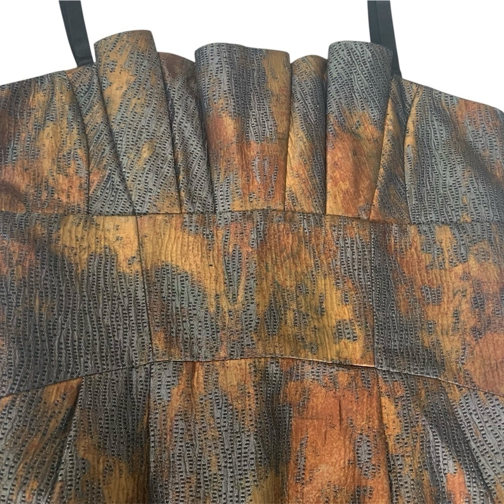 🆕 Cue Mini Dress Event Party Grad Strapless Removable Straps Bronze Grey 8 - Picture 5 of 16